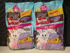 SCOT 3 - Assorted Candy Bags - M&Ms Minis, Snickers Minis, Skittles, Starburst (55 Pieces - 2 Total Bags)
