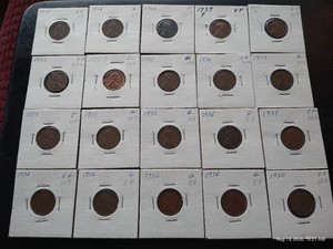 (20) Wheat Pennies in Flips