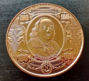 Ben Franklin 1 Oz Copper Round