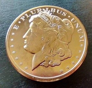 Morgan Dollar Style 1 Oz Copper Round