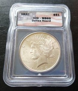 1922 Peace Dollar - ICG MS65