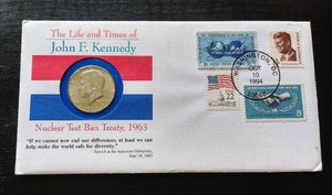 JFK 40% Silver Half Dollar in First Day Cover