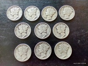 (10) Mercury Dimes