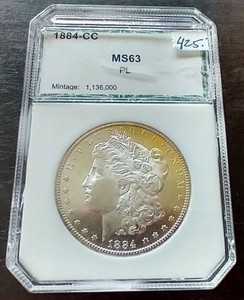 1884-CC Morgan Dollar - PCI MS63 PL - GORGEOUS