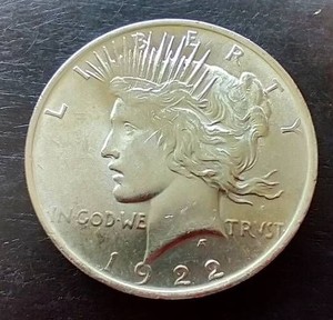 Beautiful 1922 Peace Dollar