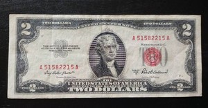 1953 Red Seal $2 Note