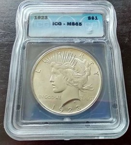 1923 Peace Dollar - ICG MS65