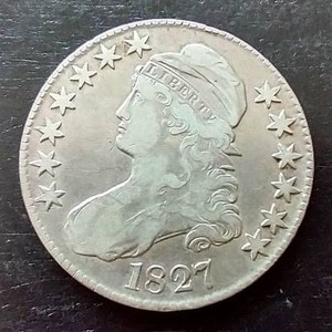 Awesome 1827 Capped Bust Half Dollar