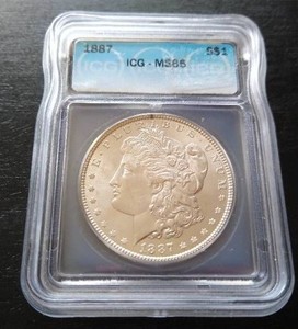 1887 Morgan Dollar - ICG MS65