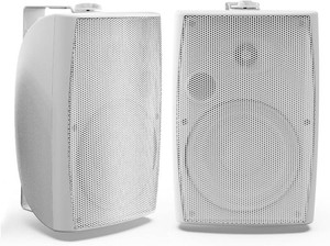 $202 Herdio 8 Inch 600W Outdoor Bluetooth Speakers Waterproof with Powerful Bass, TWS Pairing Wall Mount Durable Loud Sound System  Ideal for Large Spaces Commercial Areas, Spacious Backyards (White)