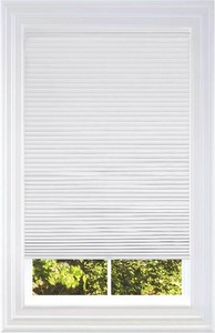BlindsAvenue Cellular Honeycomb Cordless Shade, 916 Single Cell, Blackout, Cotton White, Size 30 W x 48 H
