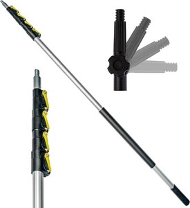DOCAZOO Extension Telescoping Pole 5-12 Ft  High Reach Extension Pole for Cleaning, Dusting, Window Washing & Painting - Indoor & Outdoor Use (Pole Only)