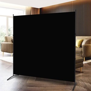 Single Panel Room Divider, 71W x 72H Wide Divider for Room Separation  Portable Privacy Screen for Office, No See Through Fabric, Heavy Duty Swivel Feet Base, Large Room Partition for School, Dorm