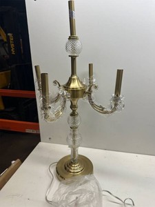 Golden glass chandelier lamp