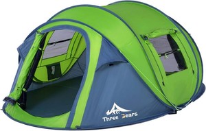 ThreeBears Instant Pop-Up Tent 2 Person Tent with Easy Automatic Setup, Ideal for Camping, Traveling, and Outdoor Adventures. Quick and Convenient Assembly