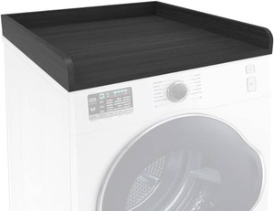 Washer Dryer Countertop Only, 27.5 x 27.5 Laundry Room Countertop for Folding, Washer and Dryer Countertop Single with Non-Slip Pads, Easy Install Washer and Dryer Topper with Edge Rails Black