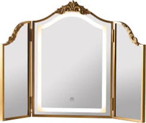 $159 Antique Gold Triple Fold Makeup Mirror by HSDDHOME  Moonlit ...