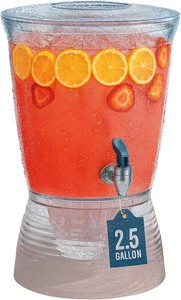 Drink Dispenser for Parties (2.5 Gallon) for Countertop (1 Pack)  No Mess, Easy to Assemble & Wash, Up to 40 Drinks, For Drinks, Juice, Punch & Water