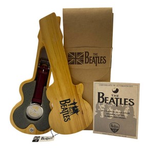 The Beatles Collectors Wristwatch with Guitar-Shaped Wooden Display Case, COA & Original Box