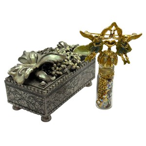 Kirks Folly Fairy Trinket Box & Crystal-Filled Pendant Necklace