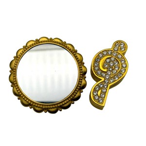Bob Mackie Gold-Tone Circus Clown Mirror & Crystal Treble Clef Trinket Box