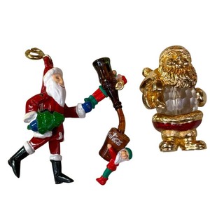 Swarovski Crystal Santa Pendant & Coca-Cola Articulated Santa Pendant Collection