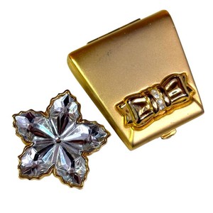 Este Lauder Vintage Solid Perfume Compacts  Jeweled Star & Bow Collection