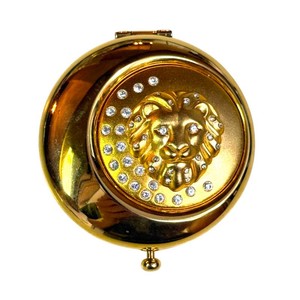 Este Lauder Vintage Leo Zodiac Powder Compact with Rhinestones