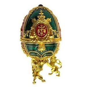 Joan Rivers Imperial Treasures Russian-Style Enamel Egg Trinket Box with Elephant Finial