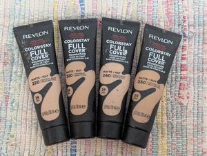 Large Lot of Revlon Colorstay Full Cover Foundation in Various Shades