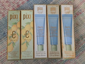 Lot of Pixi Clarity Lotion & Vitamin C Priming Oil