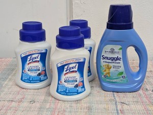 3 Lysol Laundry Sanitizers 21 fl oz, 1 26.8 fl oz Snuggle  SuperFresh Fabric Conditioner