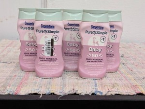 Set of 5 Coppertone Pure & Simple Zinc Oxide Sunscreen Baby 50 SPF