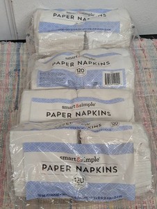 4 Smart & Simple Napkin Packs 120ct