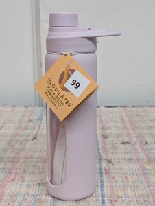 Blogilates Glass Protein Shaker Bottle With Silicone Sleeve 19 oz