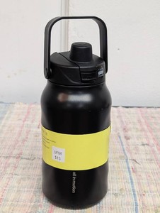 64 fl oz Stainless Steel Pop-Up Chug Sport Bottle Black - All In Motion