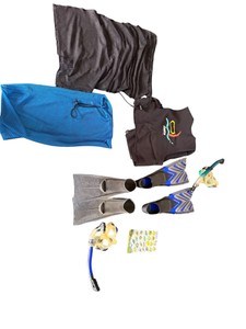 Scubapro and U.S. Divers Snorkeling and Gear Lot with Fins, Masks, Snorkels and BCD