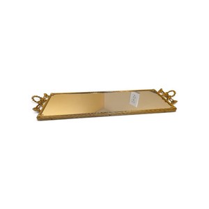Gold Tray with Mirror