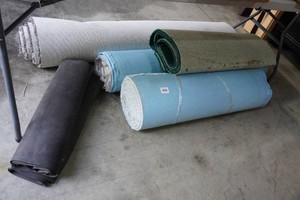 Assorted Carpet and Rubber Mat Remnants