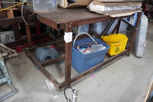 Heavy Duty Rolling Steel Table with Winch System