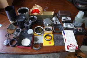 Antique Camera Lenses and Cameras