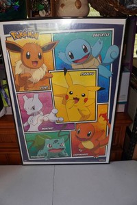 Vintage Framed Pokemon Poster