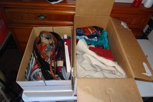 Assorted Vintage Ties, Scarves, and Belts