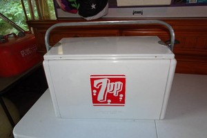 Antique Metal 7-UP Cooler