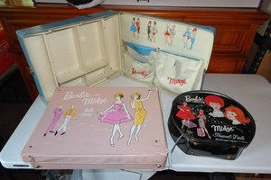 Vintage Mattel Barbie and Midge Dolls Accessories Carry Cases