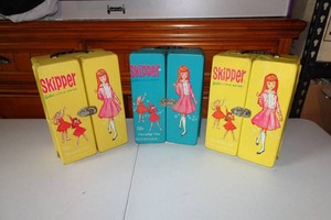 Vintage Mattel Skipper and Scooter Dolls Carry Cases