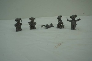 collection of pewter figurines