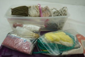 Small Tote of yarn, string, twine and more