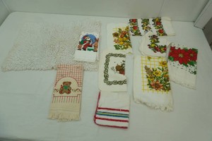 unused vintage hand towels, dish rags and more