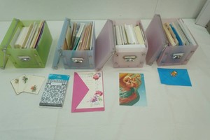Vintage Occasional Cards and Envelopes (comes with the 4 bins)